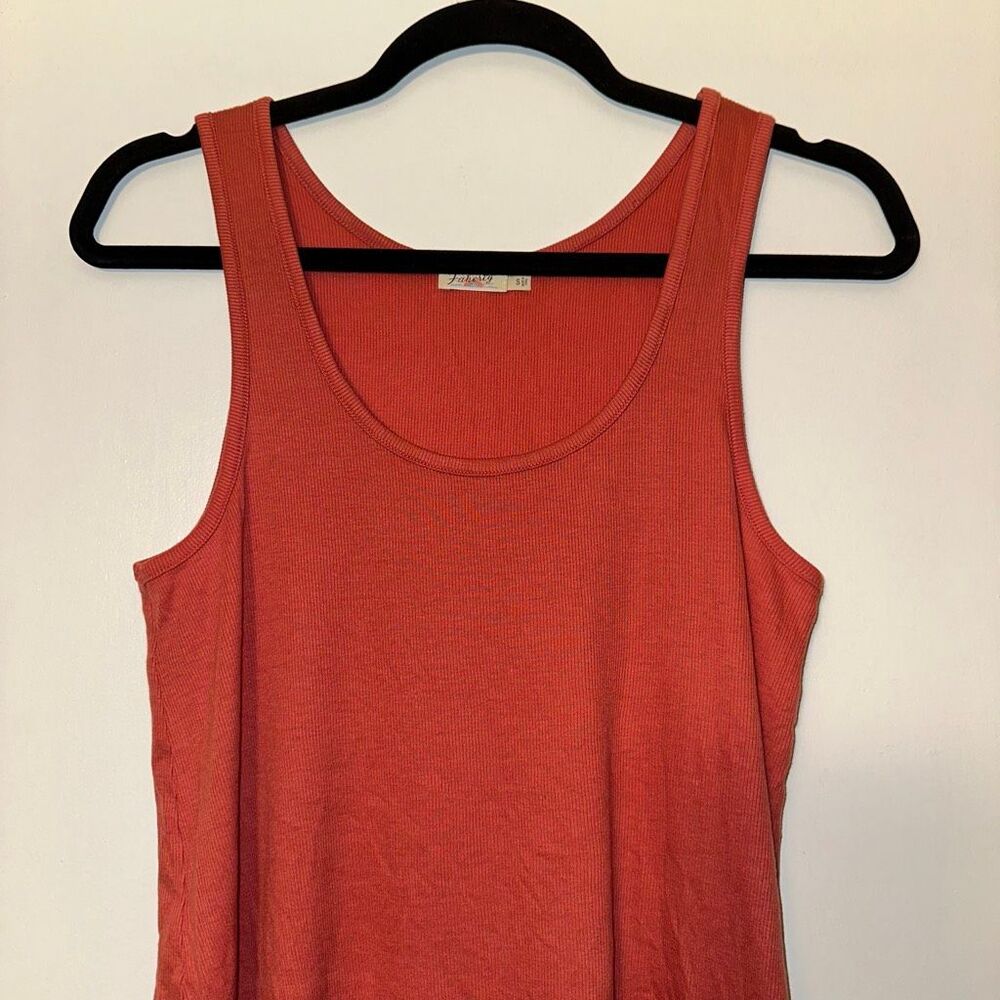 Faherty Women’s Small Basic Ribbed Scoop Neck Tan… - image 3